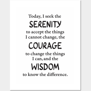 Serenity Prayer Posters and Art